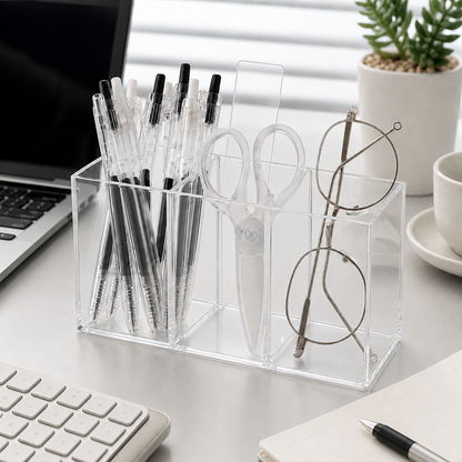 Transparent 3-Compartment Organizer