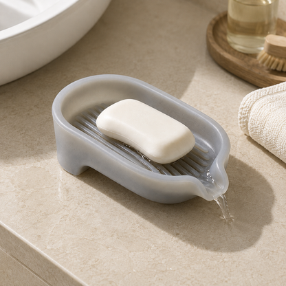 Self-Draining Silicone Soap Dish