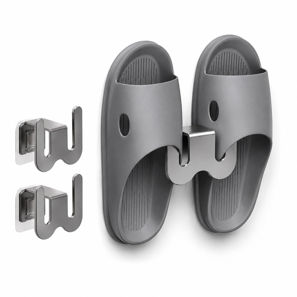 Wall-Mounted Slipper Rack (Adhesive Type)