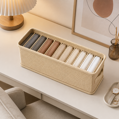 Fabric 11-Grid Socks Organizer