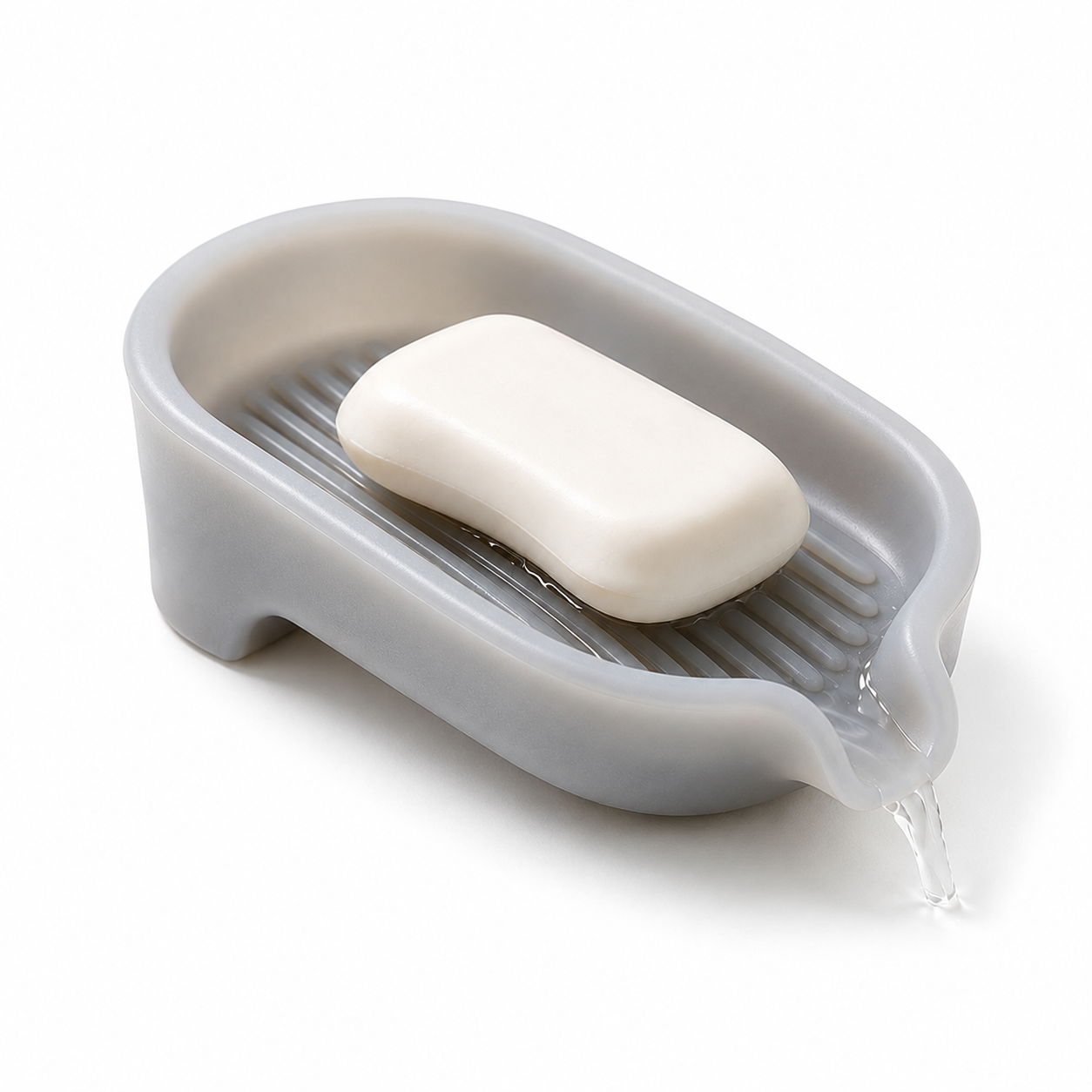 Self-Draining Silicone Soap Dish