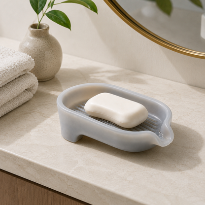 Self-Draining Silicone Soap Dish