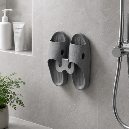 Wall-Mounted Slipper Rack (Adhesive Type)